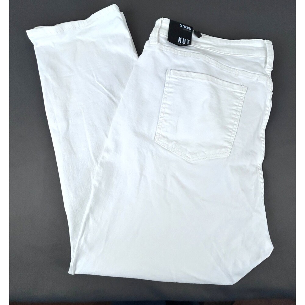 Kut From The Kloth Catherine Boyfriend White Denim Jeans Size 20W NWT - Picture 13 of 13